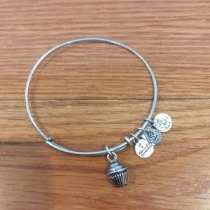 Alex and Ani Silver Cupcake Bangle